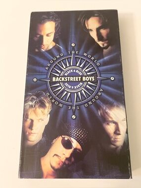 Vintage Backstreet Boys Around the World VHS Tape Black & Blue Era Collectible